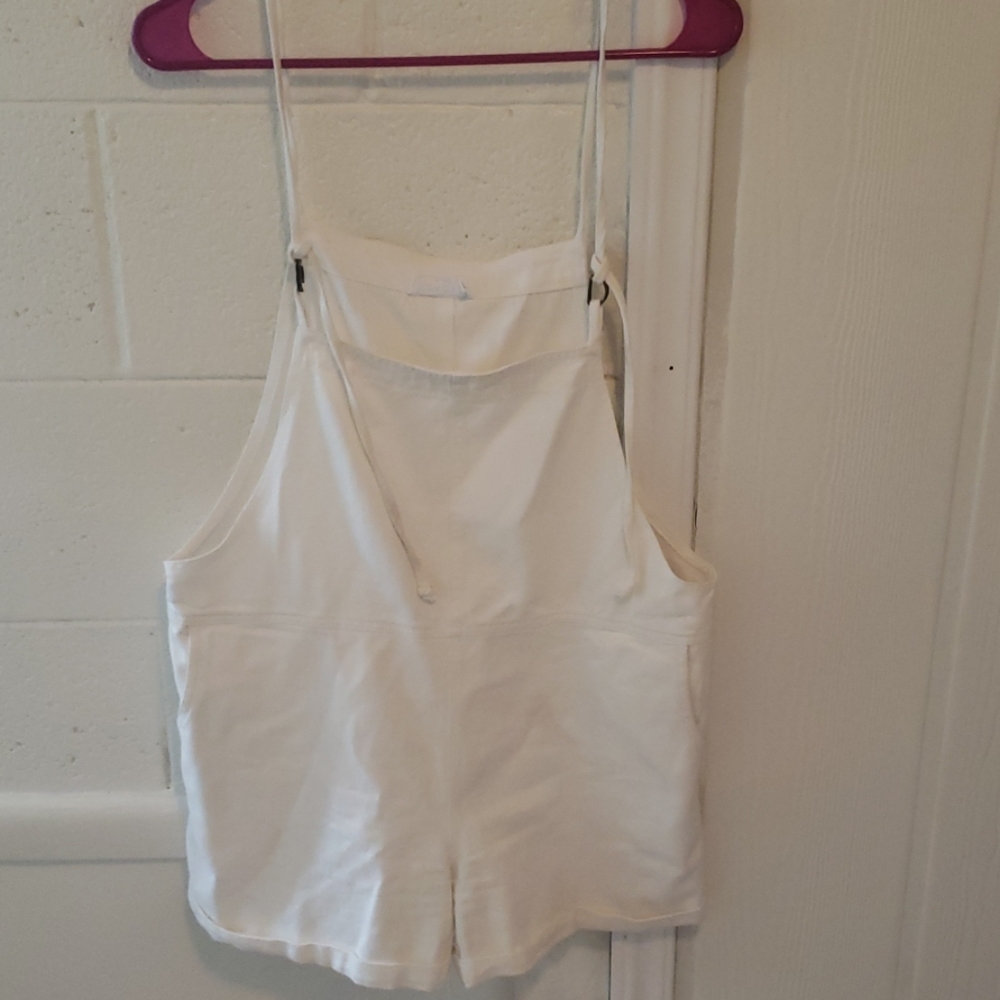 Small white canvas overalls
